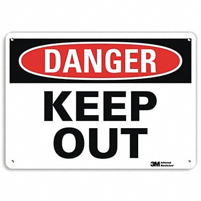 Danger Sign 10 inx14 in Aluminum
