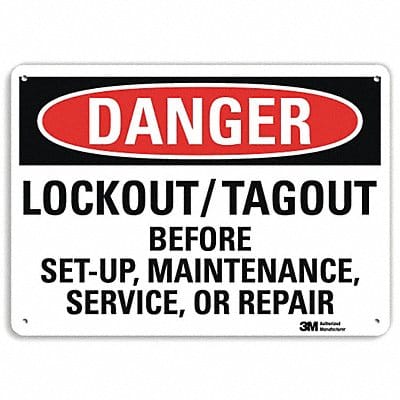 Danger Sign 10 inx14 in Aluminum