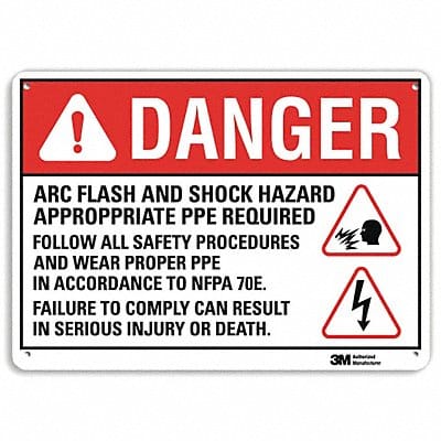 Danger Sign 10 inx14 in Aluminum