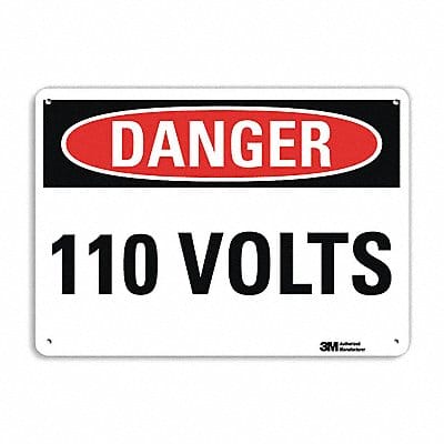 Danger Sign 10 in x 14 in Aluminum
