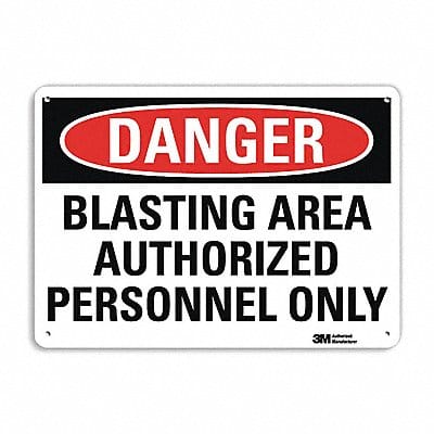 Danger Sign 10 in x 14 in Aluminum