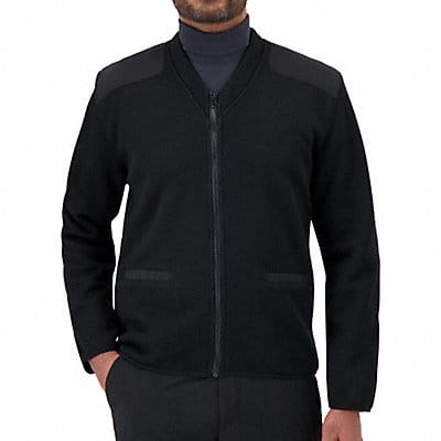V-Neck Military Sweater Black L