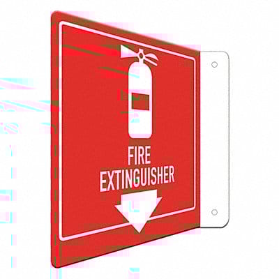 Fire Extinguisher Sign 8inx8in Aluminum