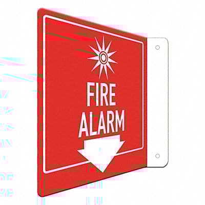 Fire Sign 8 in x 8 in Aluminum