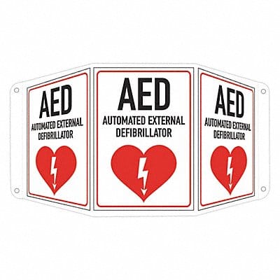 Safety Sign 10 in x 17 1/2 in Aluminum