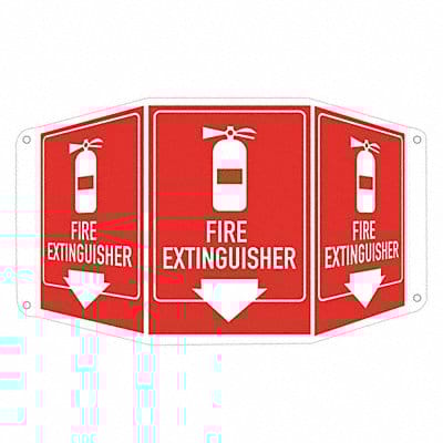 Fire Extinguisher Sign 10x17 1/2in Alum