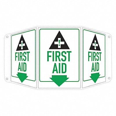 Safety Sign 10 in x 17 1/2 in Aluminum
