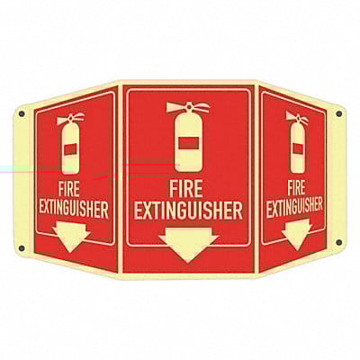 Fire Extinguisher Sign 10x17 1/2in Alum