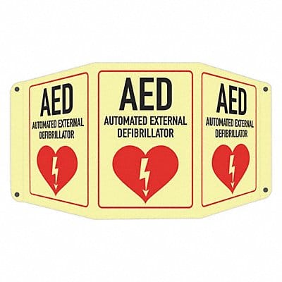 Safety Sign 10 in x 17 1/2 in Aluminum