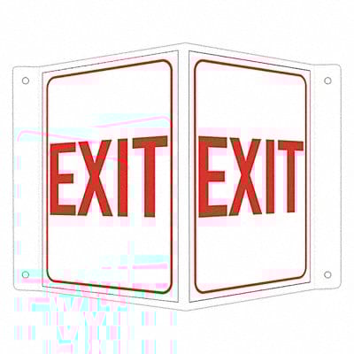 Safety Sign 6 in x 7 1/2 in Aluminum
