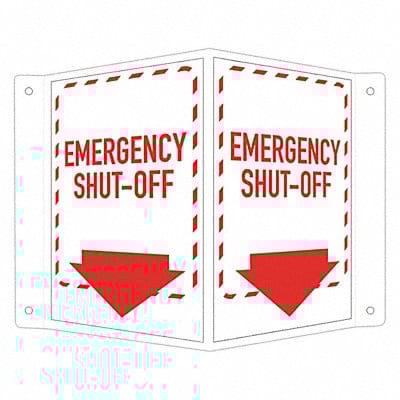 Safety Sign 6 in x 7 1/2 in Aluminum