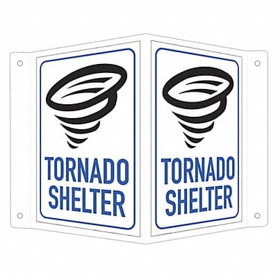 Emergency Sign 6 in x 7 1/2 in Aluminum