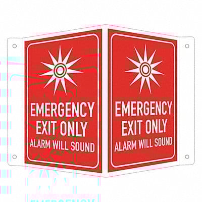 Safety Sign 6 in x 7 1/2 in Aluminum