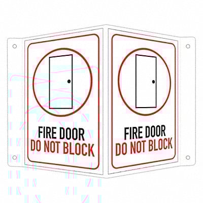 Safety Sign 6 in x 7 1/2 in Aluminum