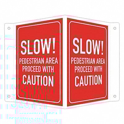 Safety Sign 6 in x 7 1/2 in Aluminum