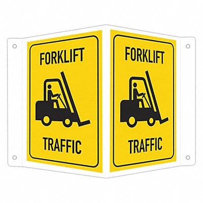 Safety Sign 6 in x 7 1/2 in Aluminum