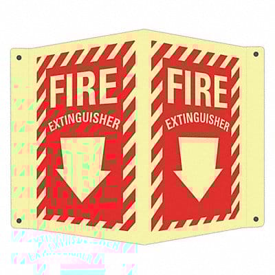 Fire Extinguisher Sign 10x12in Aluminum