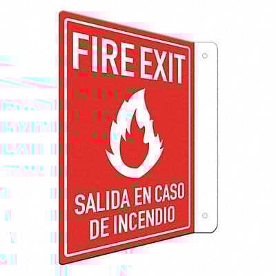 Safety Sign 12 in x 8 in Aluminum