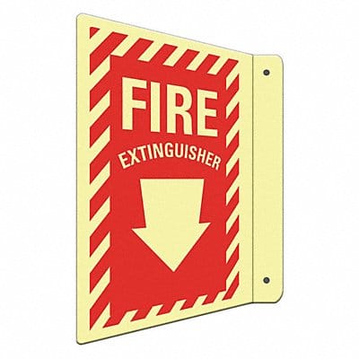 Fire Extinguisher Sign 12inx8in Aluminum
