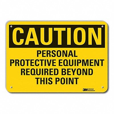 Caution Sign 7 inx10 in Plastic