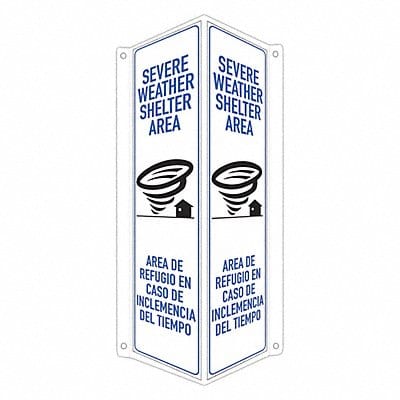 Safety Sign 18 in x 8 in x 3 in Aluminum