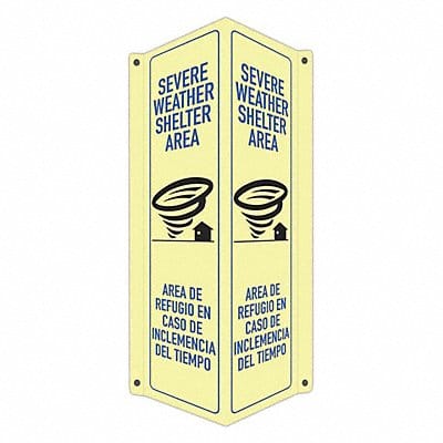 Safety Sign 18 in x 8 in x 3 in Aluminum