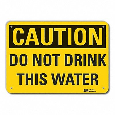 Caution Sign 7 inx10 in Plastic