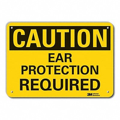 Caution Sign 7 in x 10 in Plastic