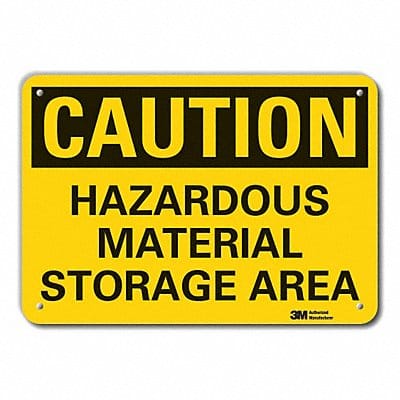 Caution Sign 7 in x 10 in Plastic
