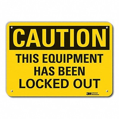 Caution Sign 7 in x 10 in Plastic