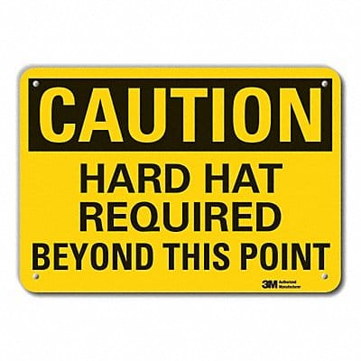 Caution Sign 7 inx10 in Plastic