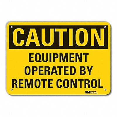 Caution Sign 7 inx10 in Plastic