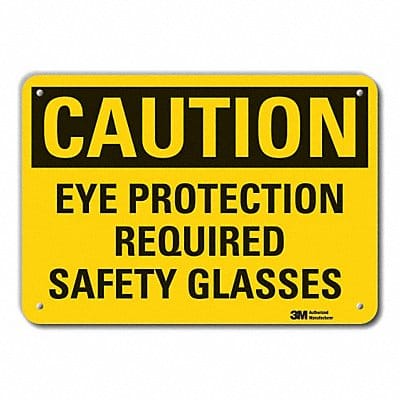 Caution Sign 7 inx10 in Plastic