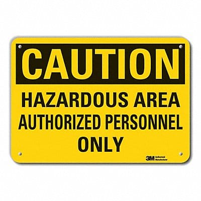 Caution Sign 7 inx10 in Plastic