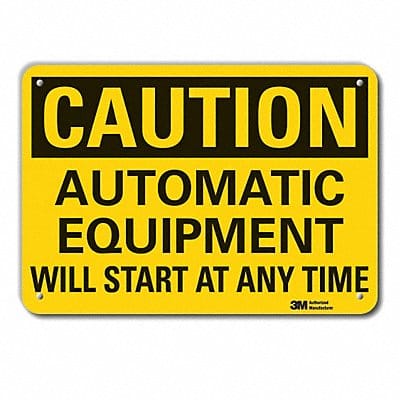 Caution Sign 7 inx10 in Plastic