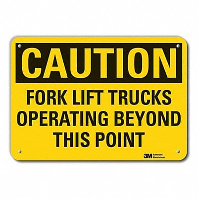 Caution Sign 7 inx10 in Plastic