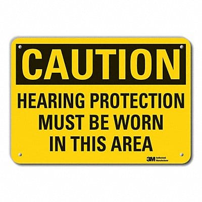 Caution Sign 7 in x 10 in Plastic