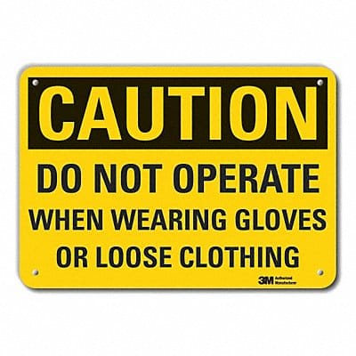 Caution Sign 7 inx10 in Plastic