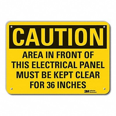 Caution Sign 7 inx10 in Plastic