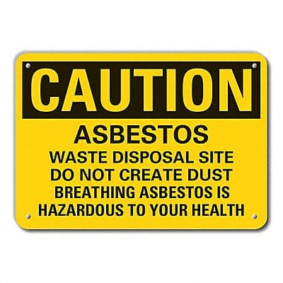 Caution Sign 7 in x 10 in Plastic