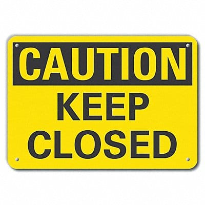 Caution Sign 7 in x 10 in Plastic