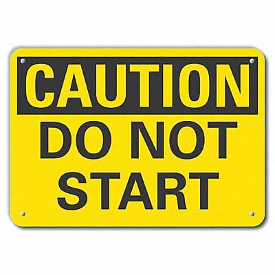 Caution Sign 7 in x 10 in Plastic