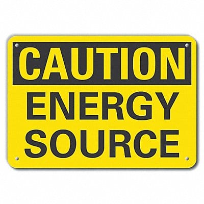 Caution Sign 7 inx10 in Plastic