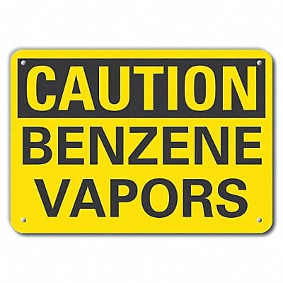 Caution Sign 7 in x 10 in Plastic
