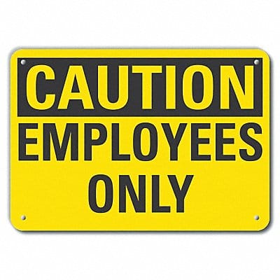 Caution Sign 7 in x 10 in Plastic