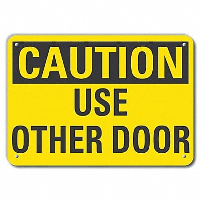 Caution Sign 7 in x 10 in Plastic