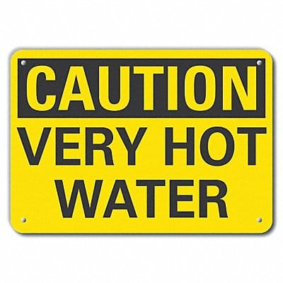 Caution Sign 7 in x 10 in Plastic