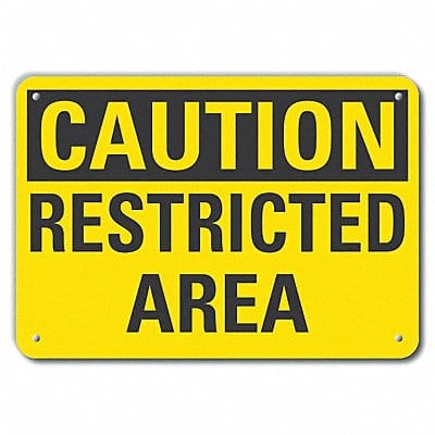 Caution Sign 7 inx10 in Plastic