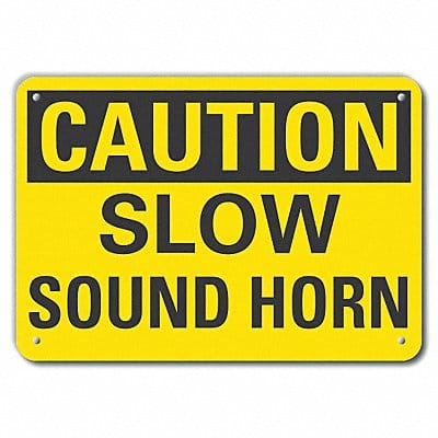 Caution Sign 7 inx10 in Plastic