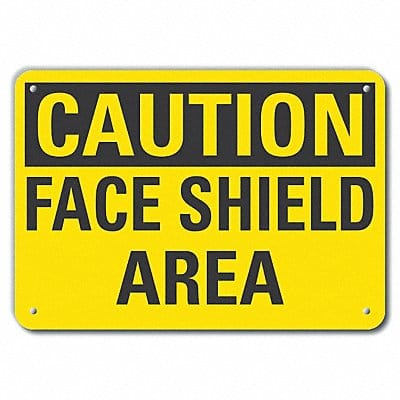 Caution Sign 7 in x 10 in Plastic